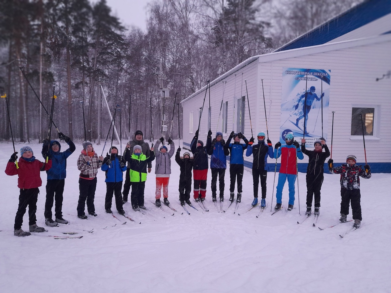 Тренировка отделения лыжные гонки