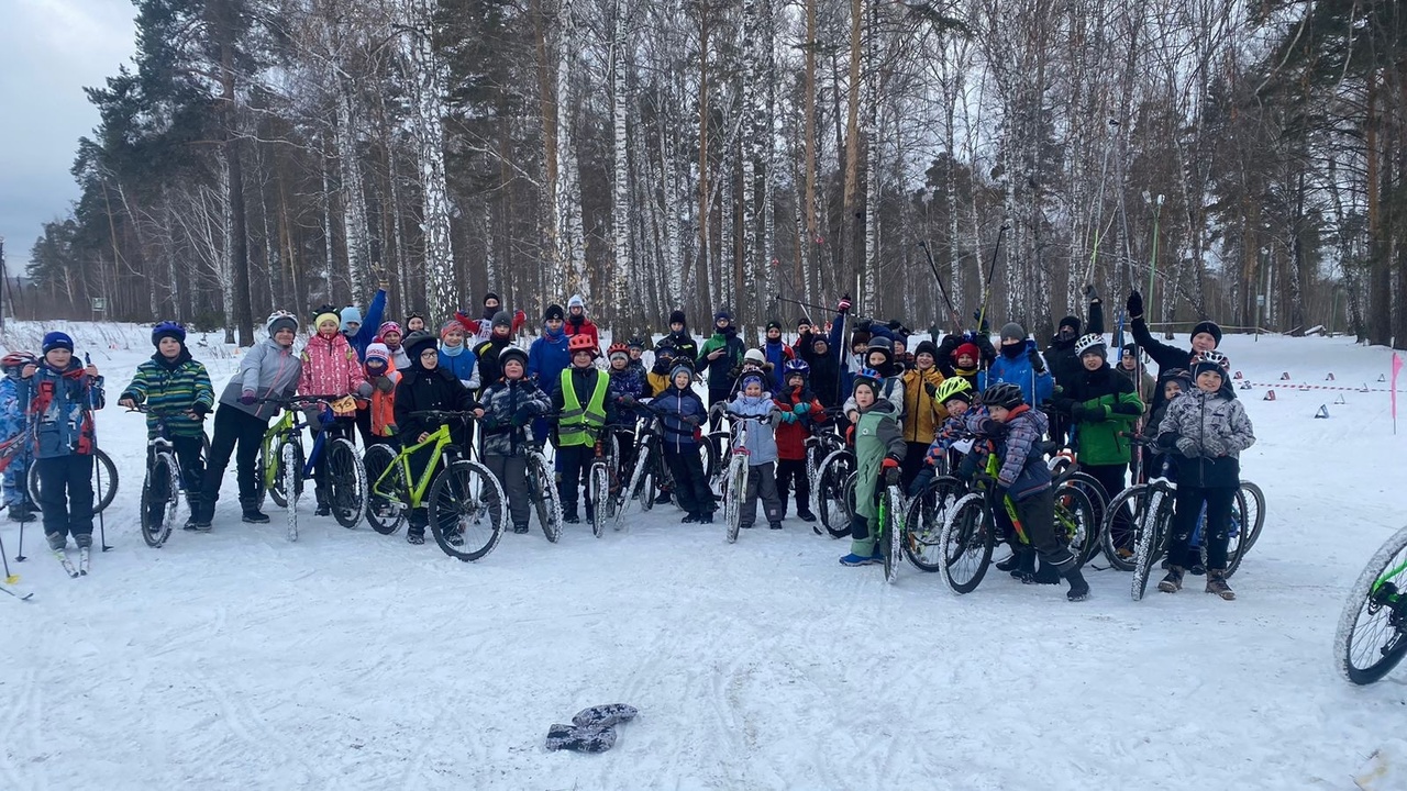 Велосипедисты на Лыжне