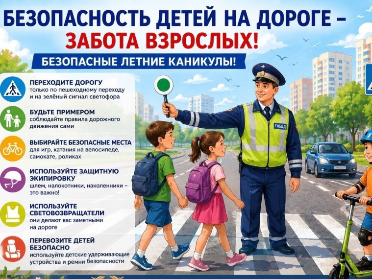 ОСТОРОЖНО: КАНИКУЛЫ! Напоминаем о правилах дорожного движения.