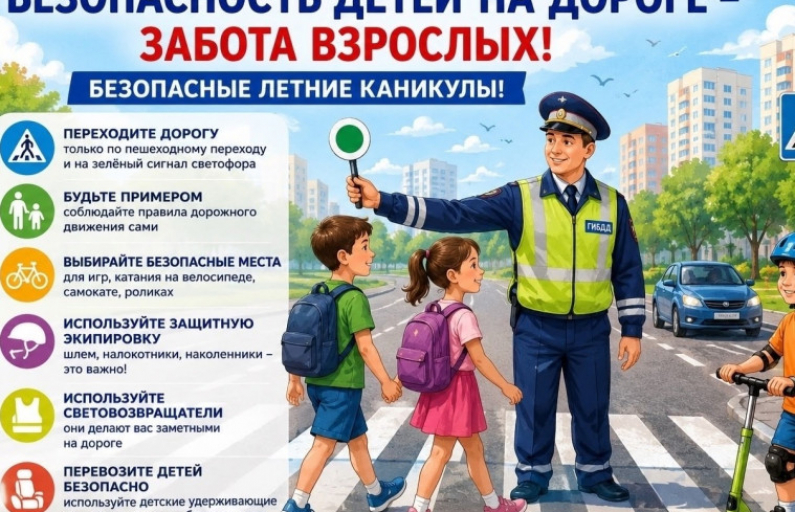 ОСТОРОЖНО: КАНИКУЛЫ! Напоминаем о правилах дорожного движения.